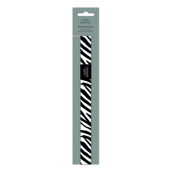 Studio Stationery elastic band zebra